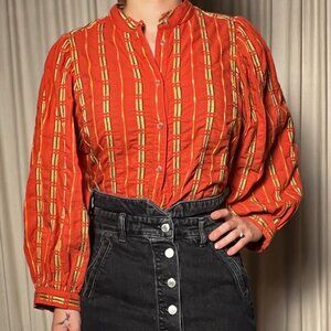 Red Pilcro Portuguese Blouse
